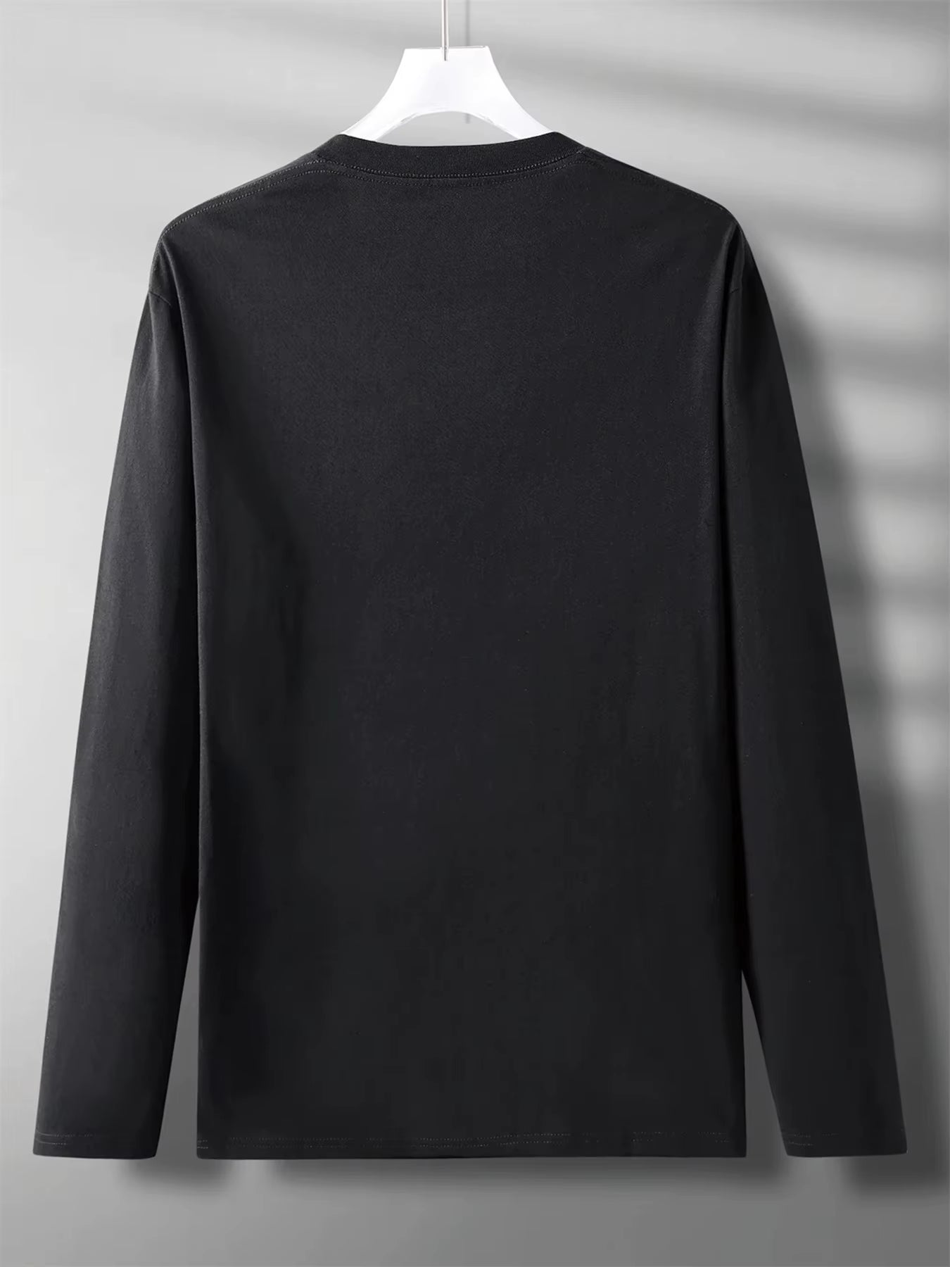 Men'S Spring and Autumn 100% Cotton Comfortable Casual American Flag Pattern Printed round Neck Long Sleeve T-Shirt Top