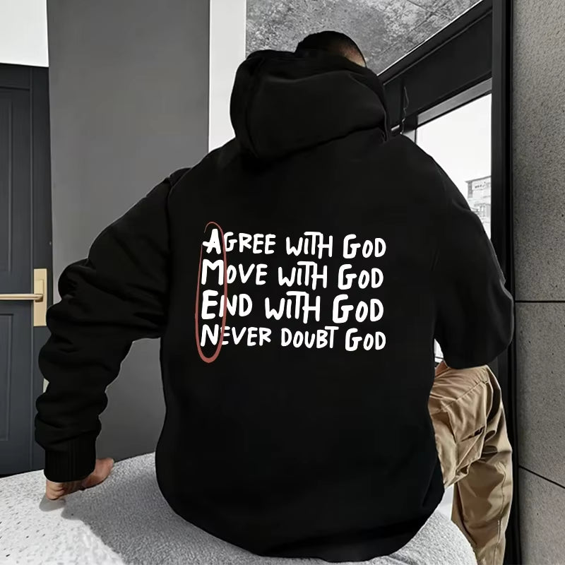 The Best-Selling Christian God Print Hoodie Is a High-Quality, Casual and Fashionable Hoodie for Men, a Street Harajuku Top