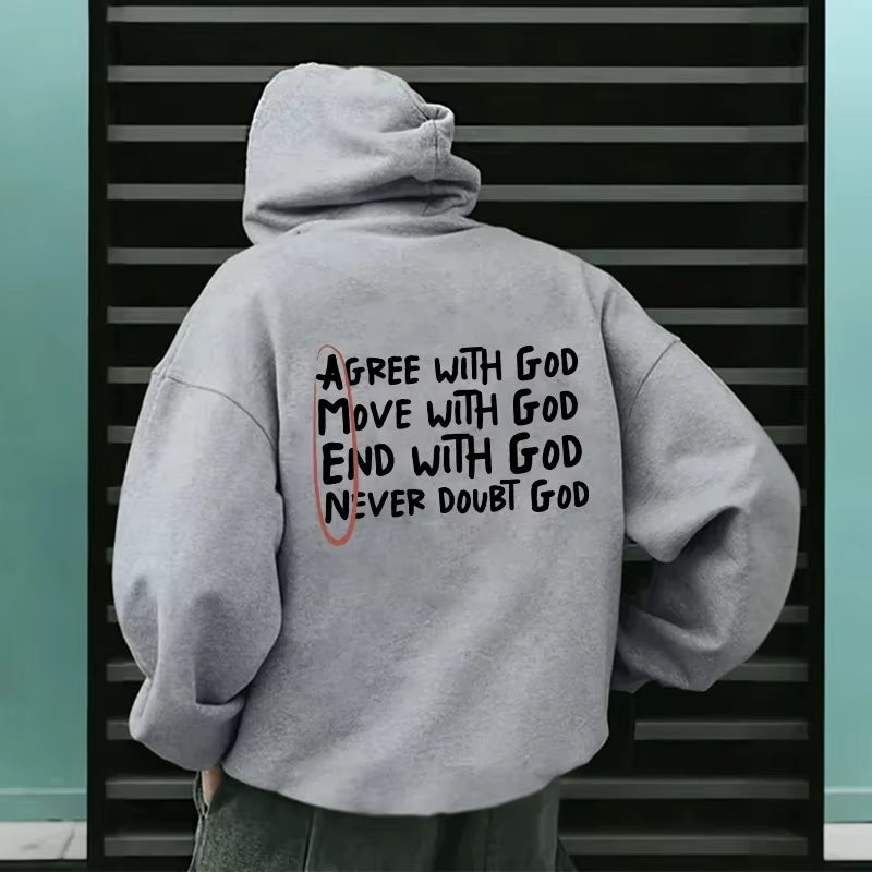 The Best-Selling Christian God Print Hoodie Is a High-Quality, Casual and Fashionable Hoodie for Men, a Street Harajuku Top